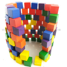 Jouet de bloc de construction de puzzle en bois d&#39;enfants colorés faits sur commande d&#39;enfants